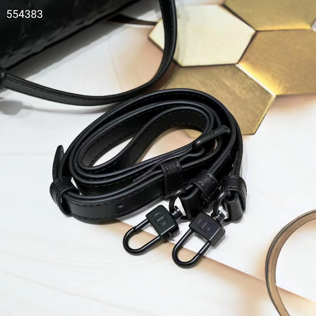 dior women cd medium lady d-joy bag black cannage calfskin Di*m*nd motif reference m0540snea_m900