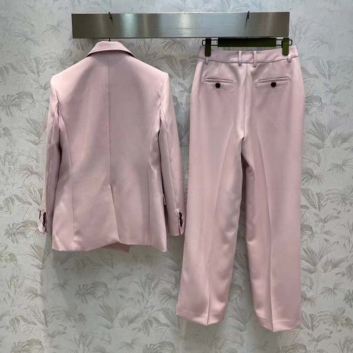 G*u*i women gg wool jacket point revers double-breasted breast pocket rear vent