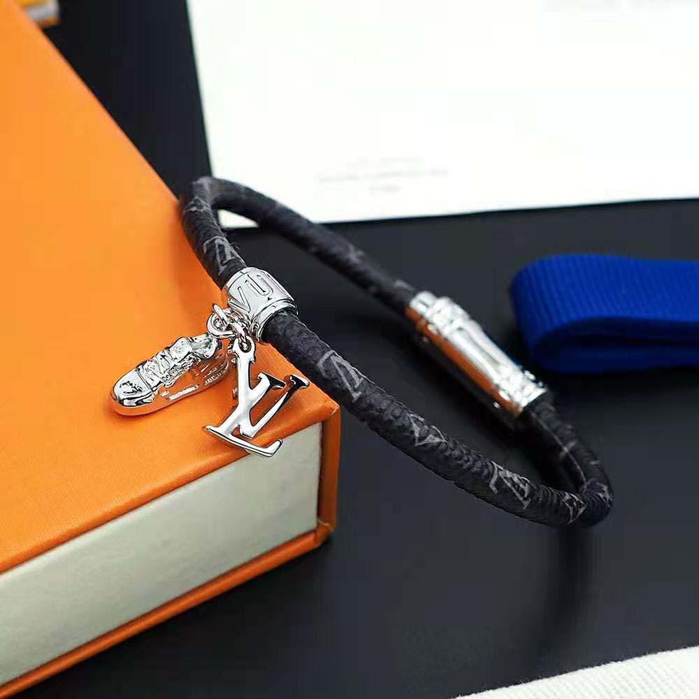 Louis Vuitton Men LV Icon Trainer Leather Bracelet