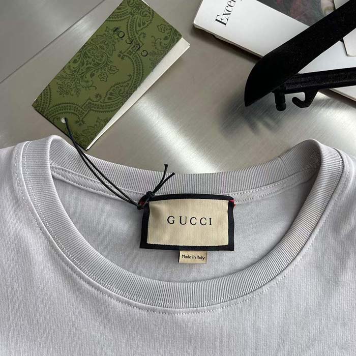 G*u*i men gg t-shirt G*u*i print crewneck short sleeves oversize fit