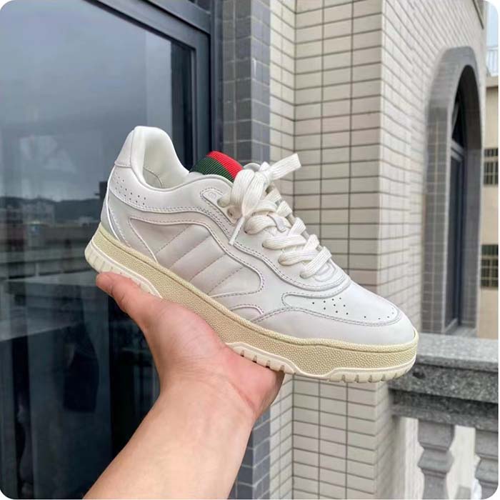 G*u*i unisex gg re-web sneaker script interlocking g low heel