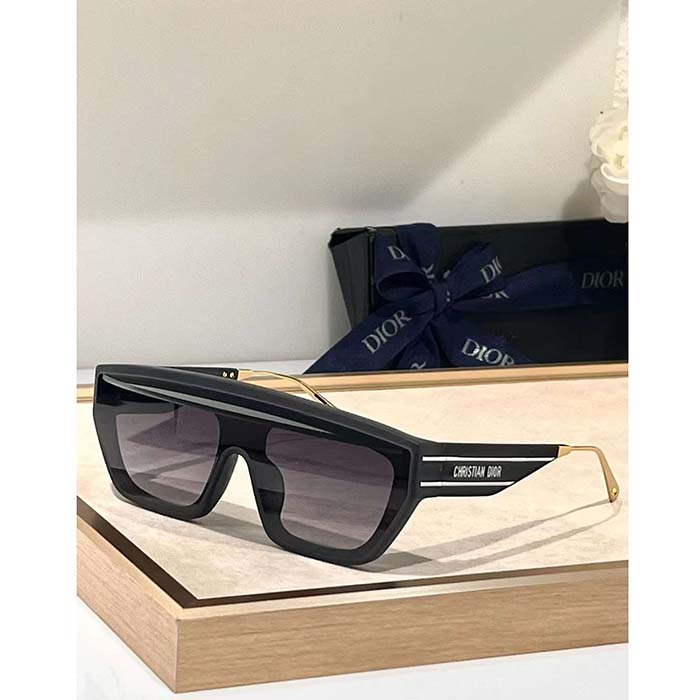 Dior Unisex Dior Club M7U Gradient Gray Mask Sunglasses