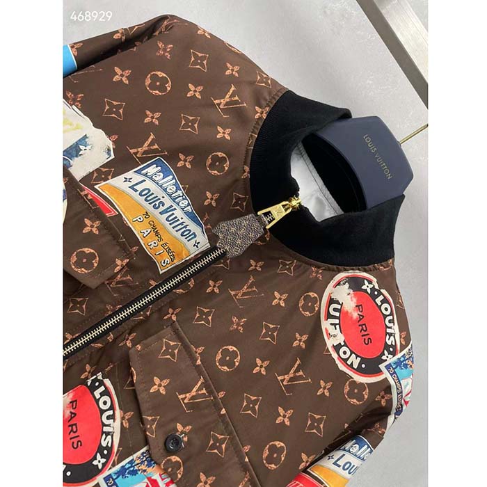 Louis Vuitton LV Women Flight Mode Monogram Jacquard Jacket Polyamide Elastane Multicolor Brown
