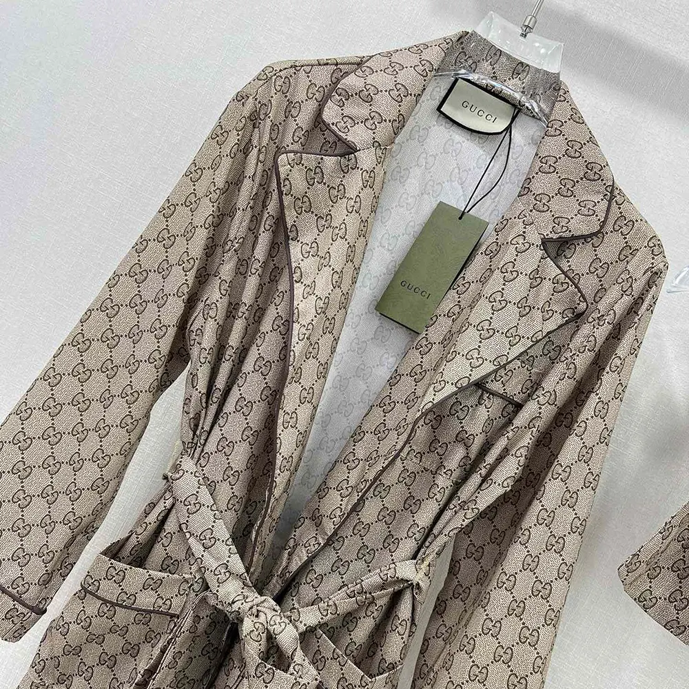 G*u*i women gg supreme print silk shirt 772399zanrp2237