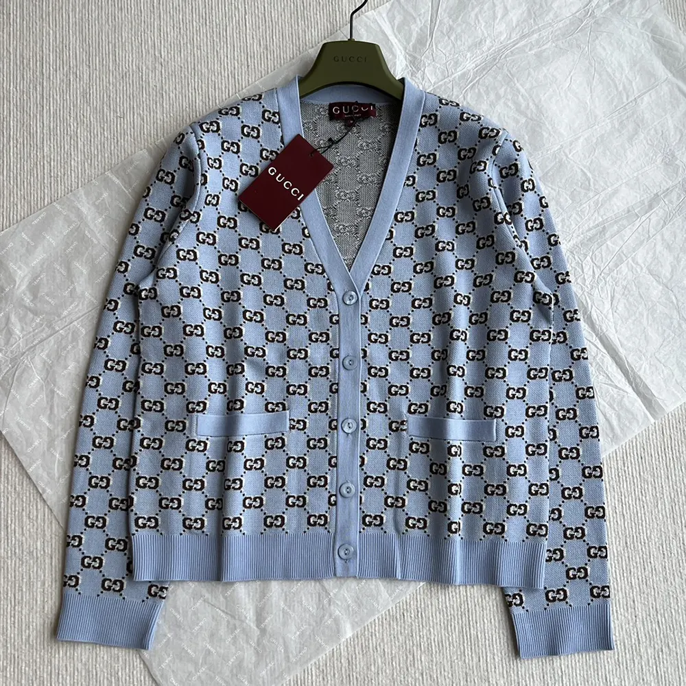 G*u*i men wool jacquard cardigan with gg shadow 798137xkd8r4544
