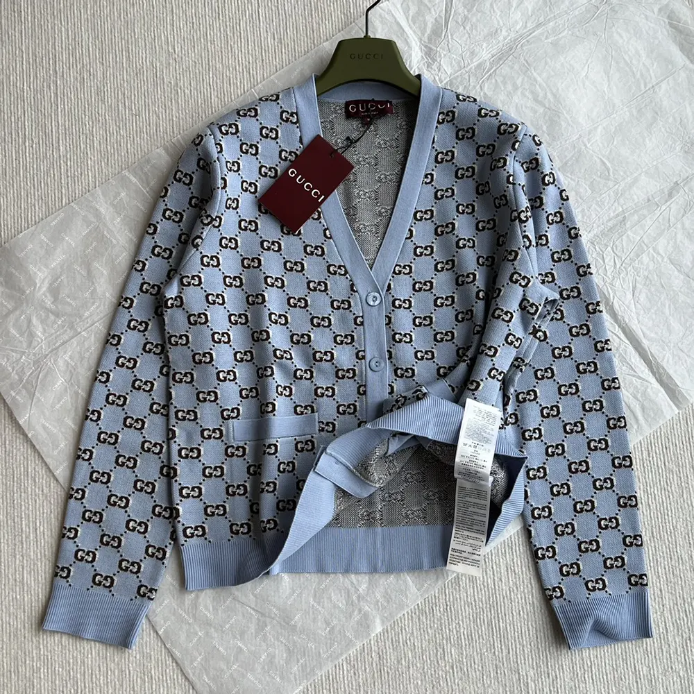 G*u*i men wool jacquard cardigan with gg shadow 798137xkd8r4544