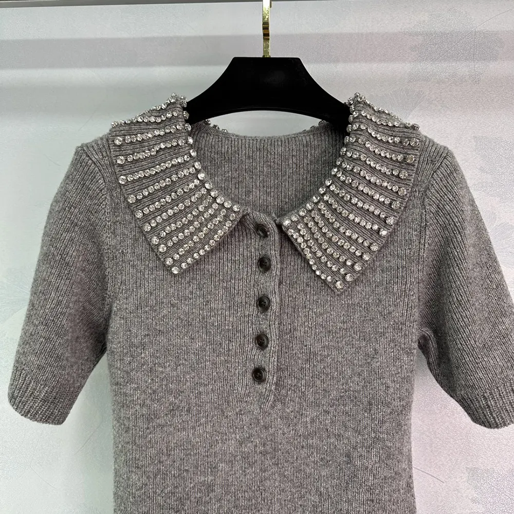 G*u*i women rib wool polo top 803889xkefg1189