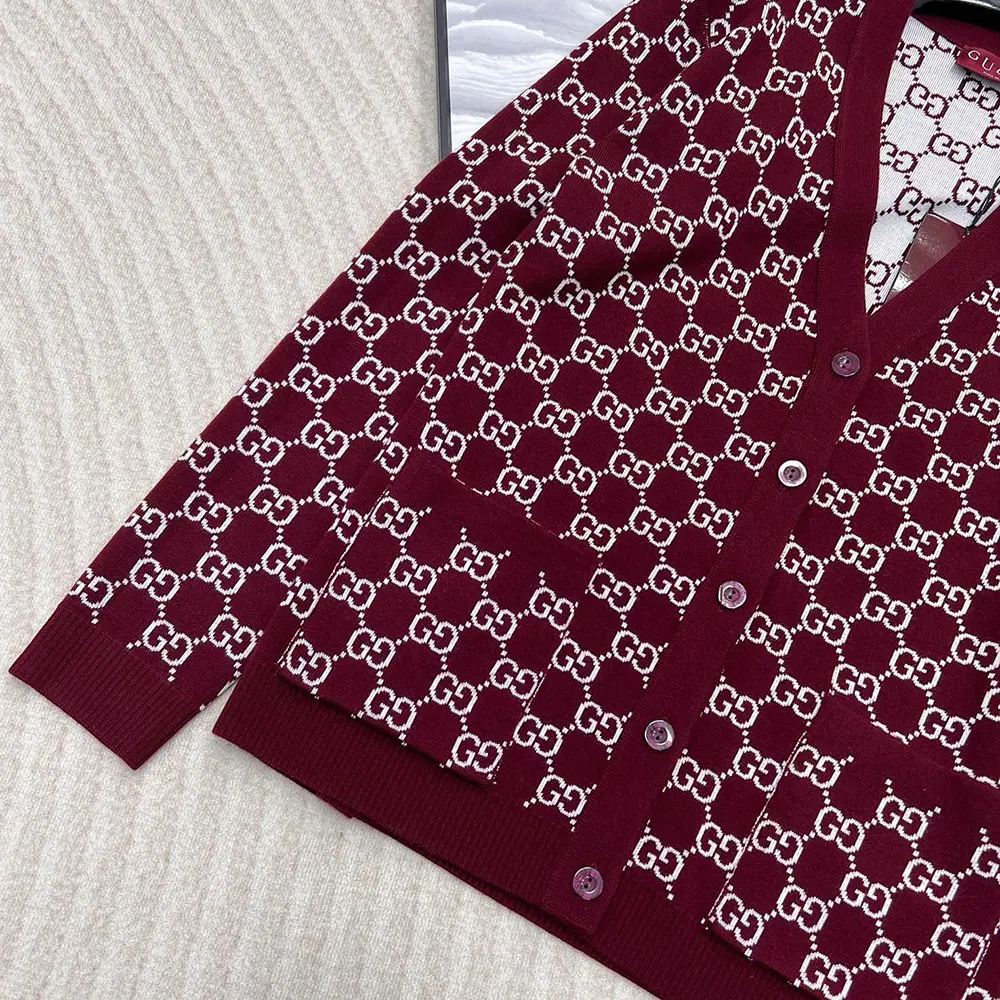 G*u*i men reversible gg wool jacquard cardigan 798157xkd8t6419