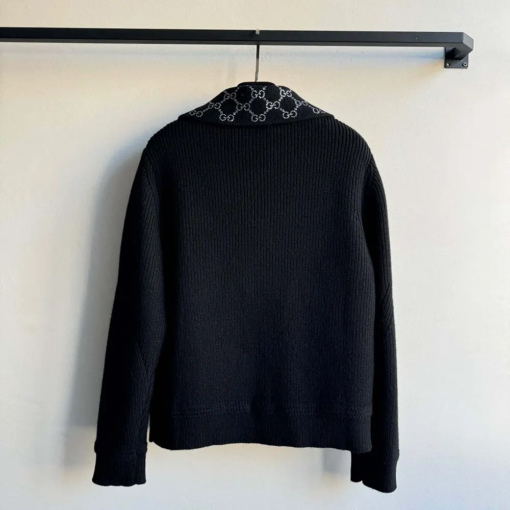 G*u*i men wool top with gg embroidery 794117xkd7y1043
