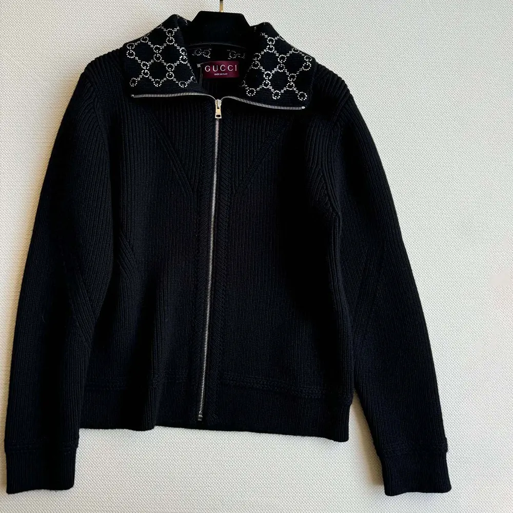 G*u*i men wool top with gg embroidery 794117xkd7y1043