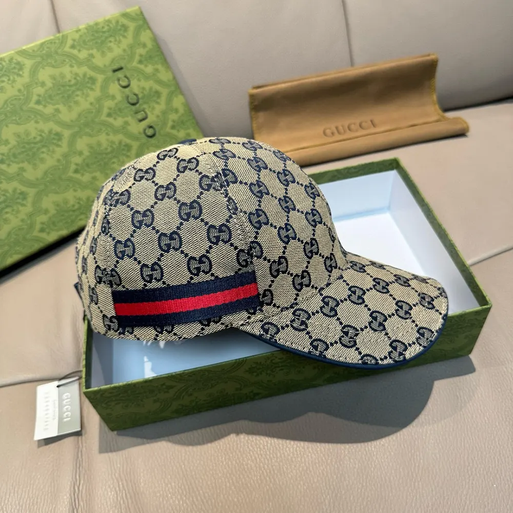 G*u*i unisex original gg canvas baseball hat with web-navy 6968454haqq4068