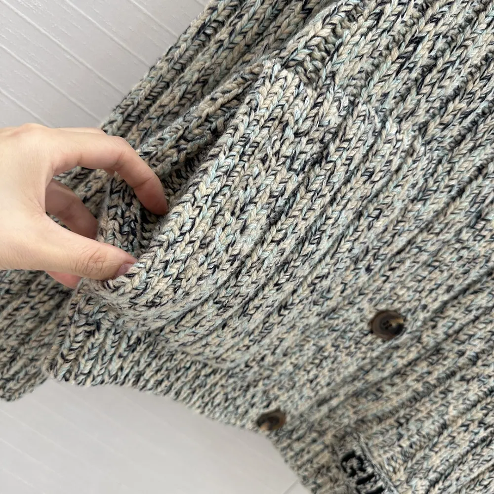 G*u*i men chunky rib wool cardigan ‎810304 xkefn 2455
