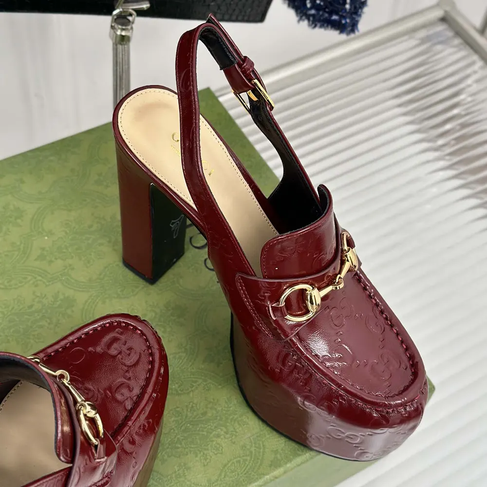 G*u*i women horsebit platform loafer slingback 805308aad4u6207