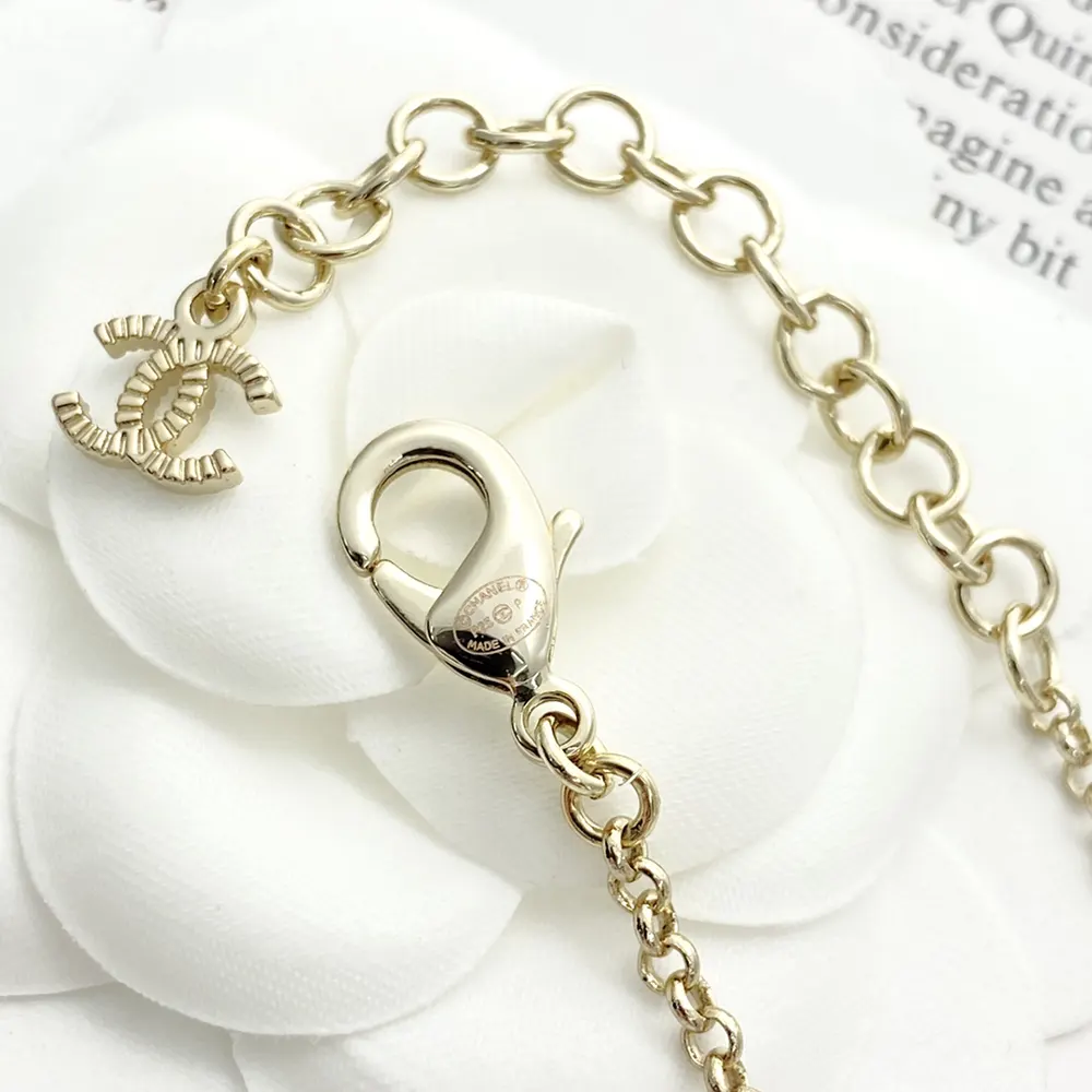 Chanel Women Bracelet Metal Glass Pearls Strass ABF382