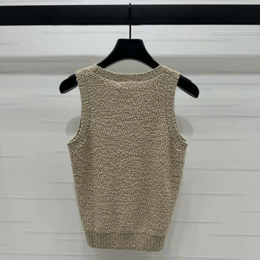 Dior Women Twinset Beige Cotton- and Wool-Blend Bouclé Knit
