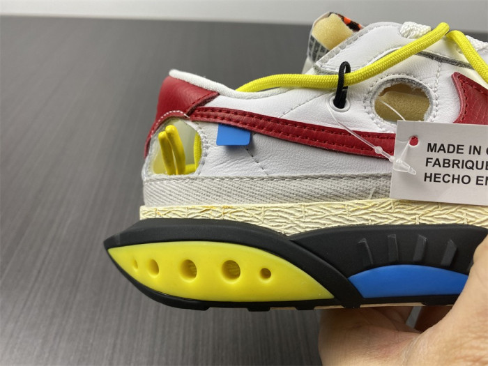 Off-White x Nike Blazer Low "White/University Red" DH7863-100