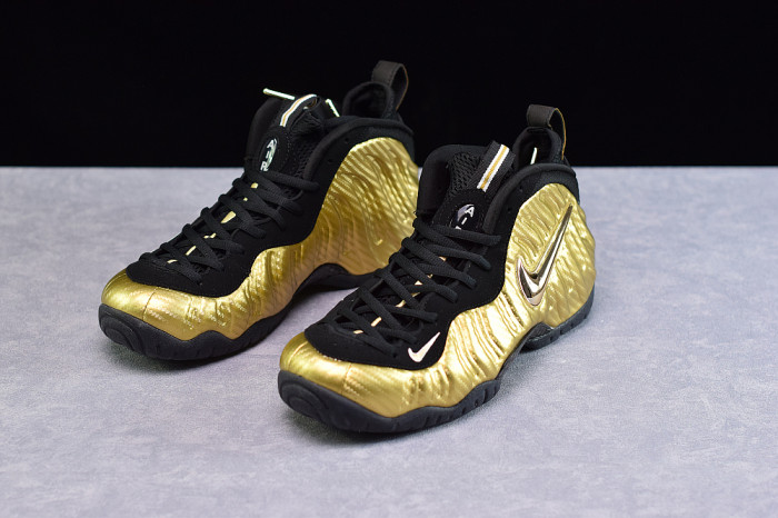 Nike Air Foamposite Pro “Metallic Gold” Black mens 624041-701