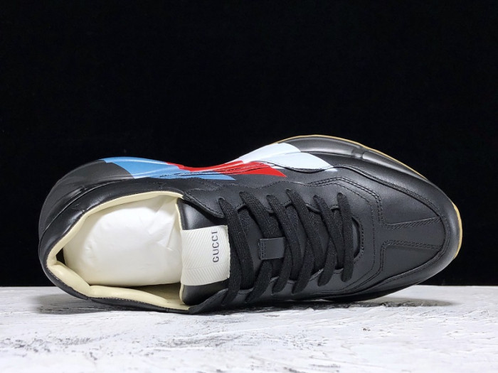 G*u*i rhyton web print leather sneaker 523535 drw00 1000