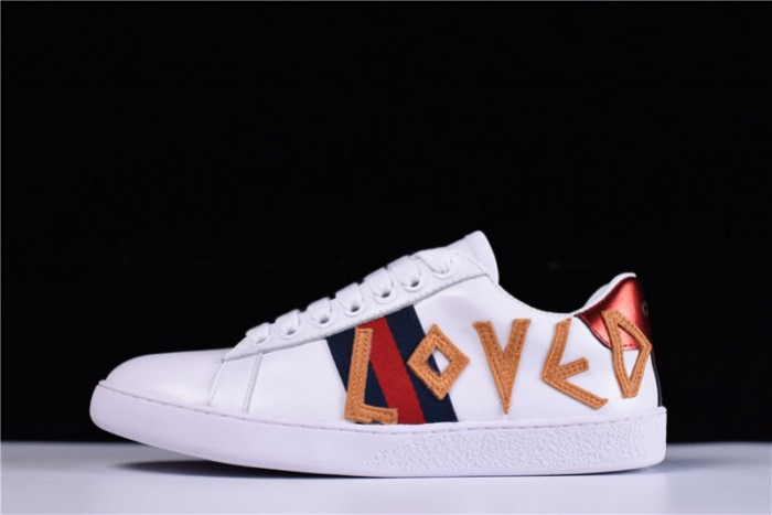 G*u*i ace embroidered low-top sneaker with loved 497090 dope0 9095