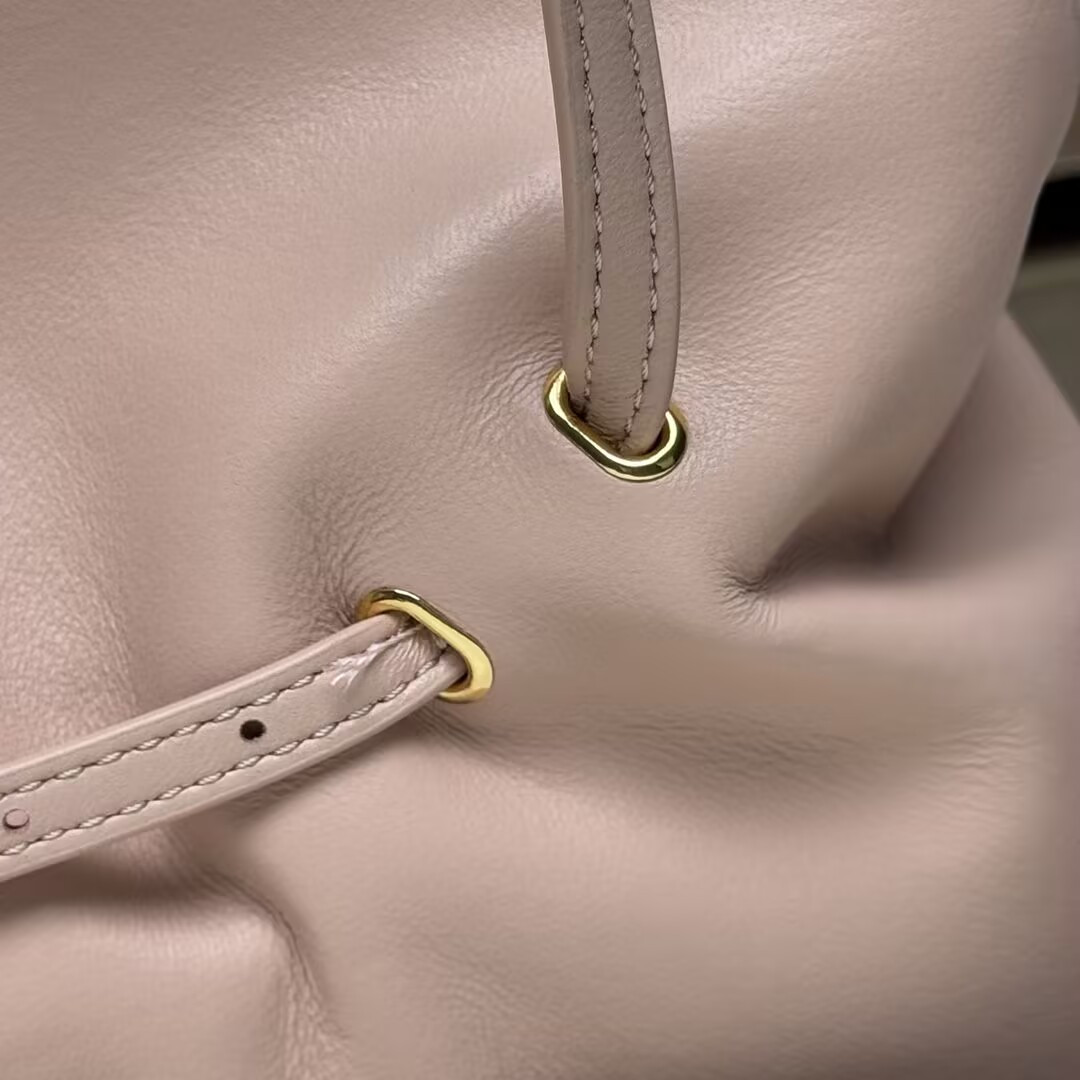 Pra*a Slouchy Lambskin Leather Shoulder Bag 25x18.5x11.5cm