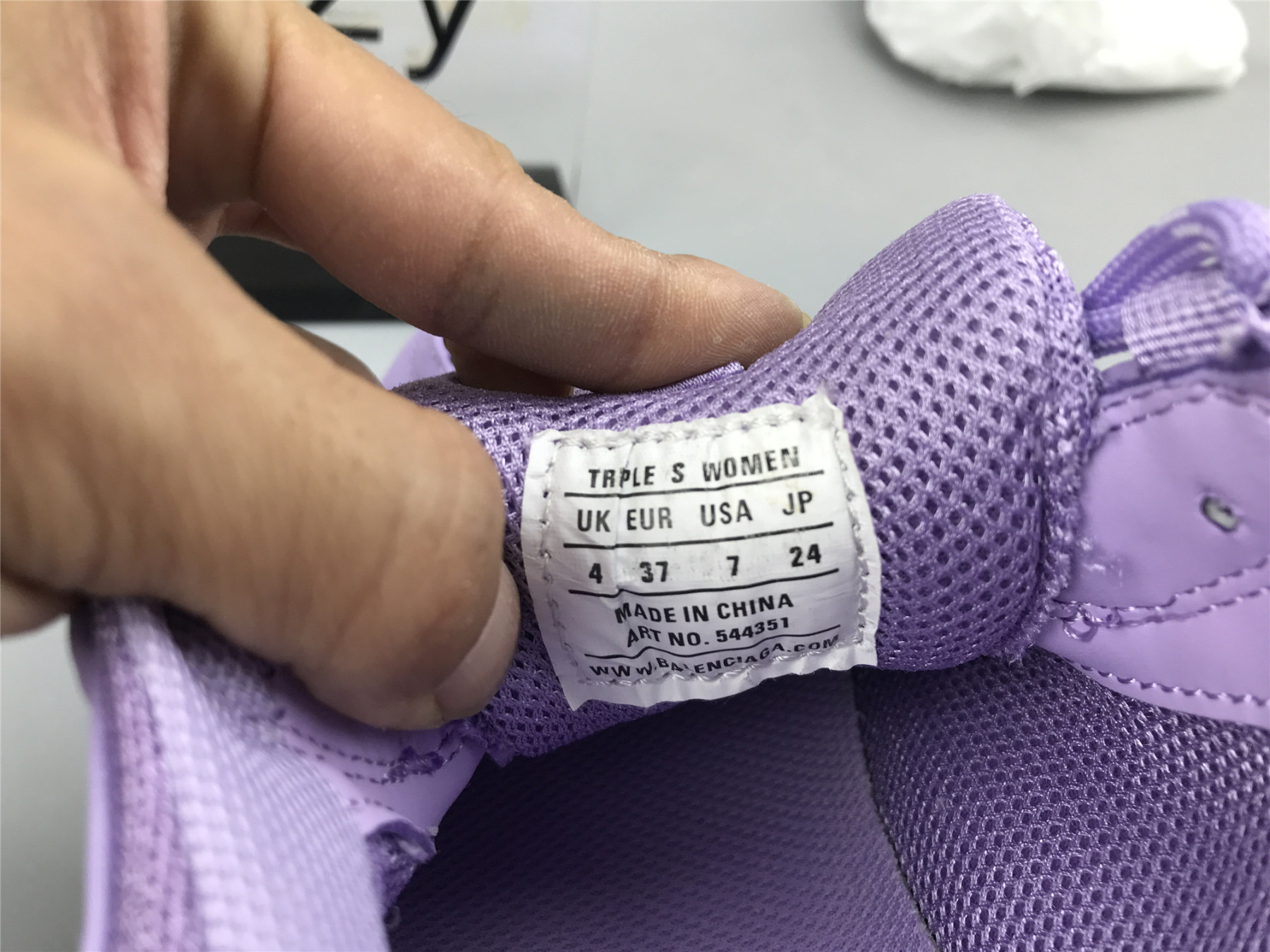 UA TRIPLE S CLEAR SOLE PURPLE