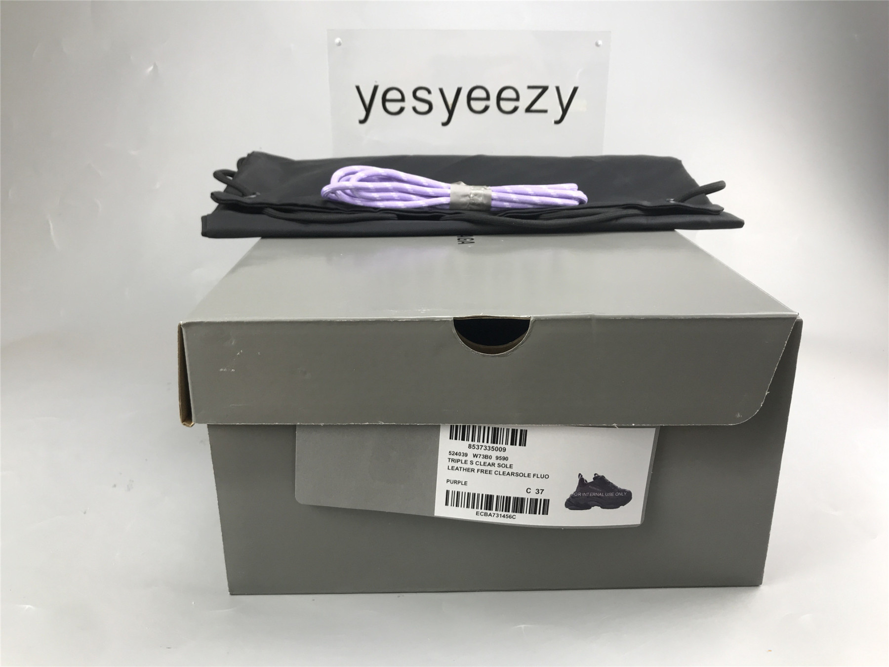 UA TRIPLE S CLEAR SOLE PURPLE