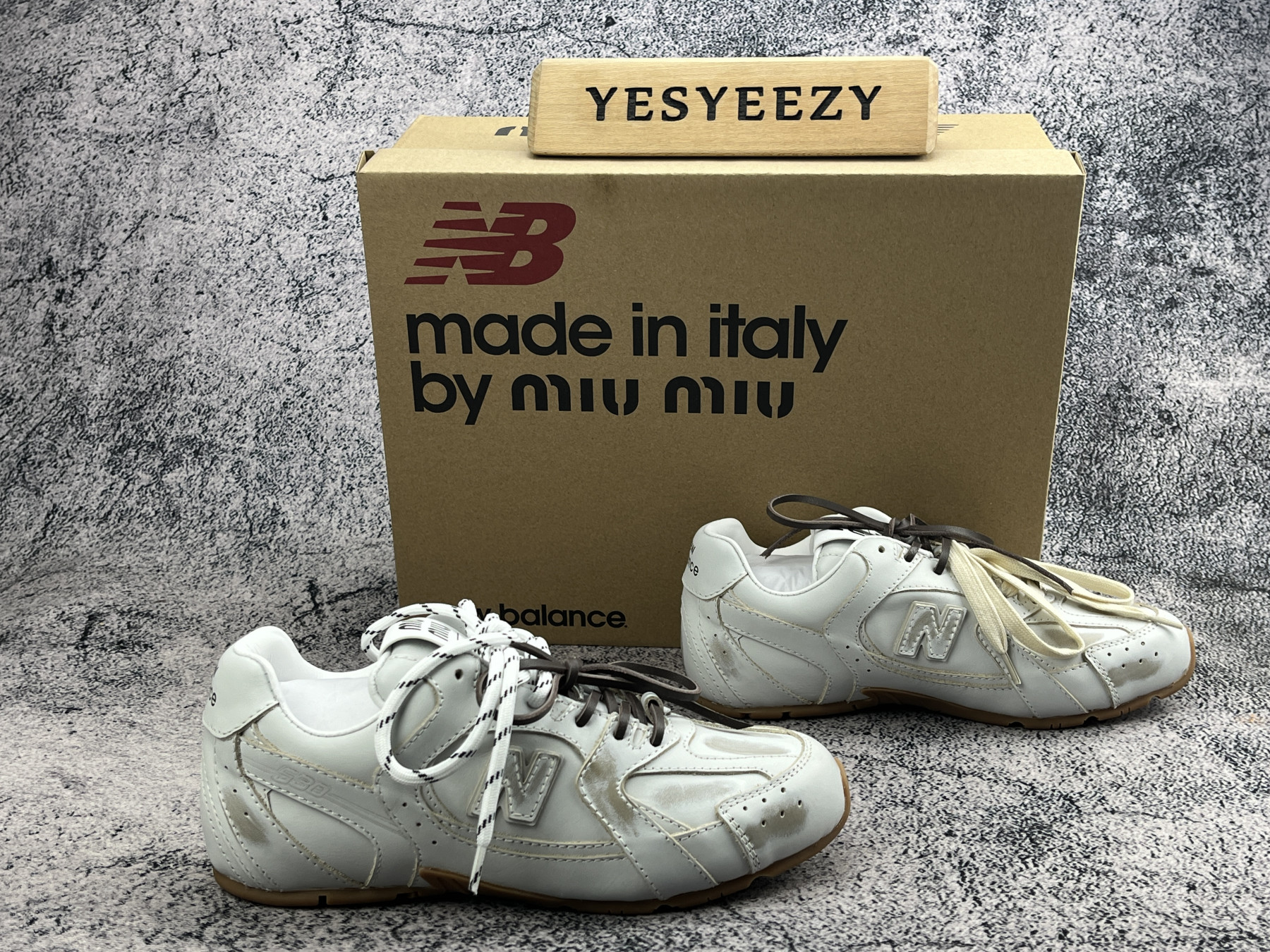 ua m1v m1v x new Ba1an*e 530 sl leather sneakers