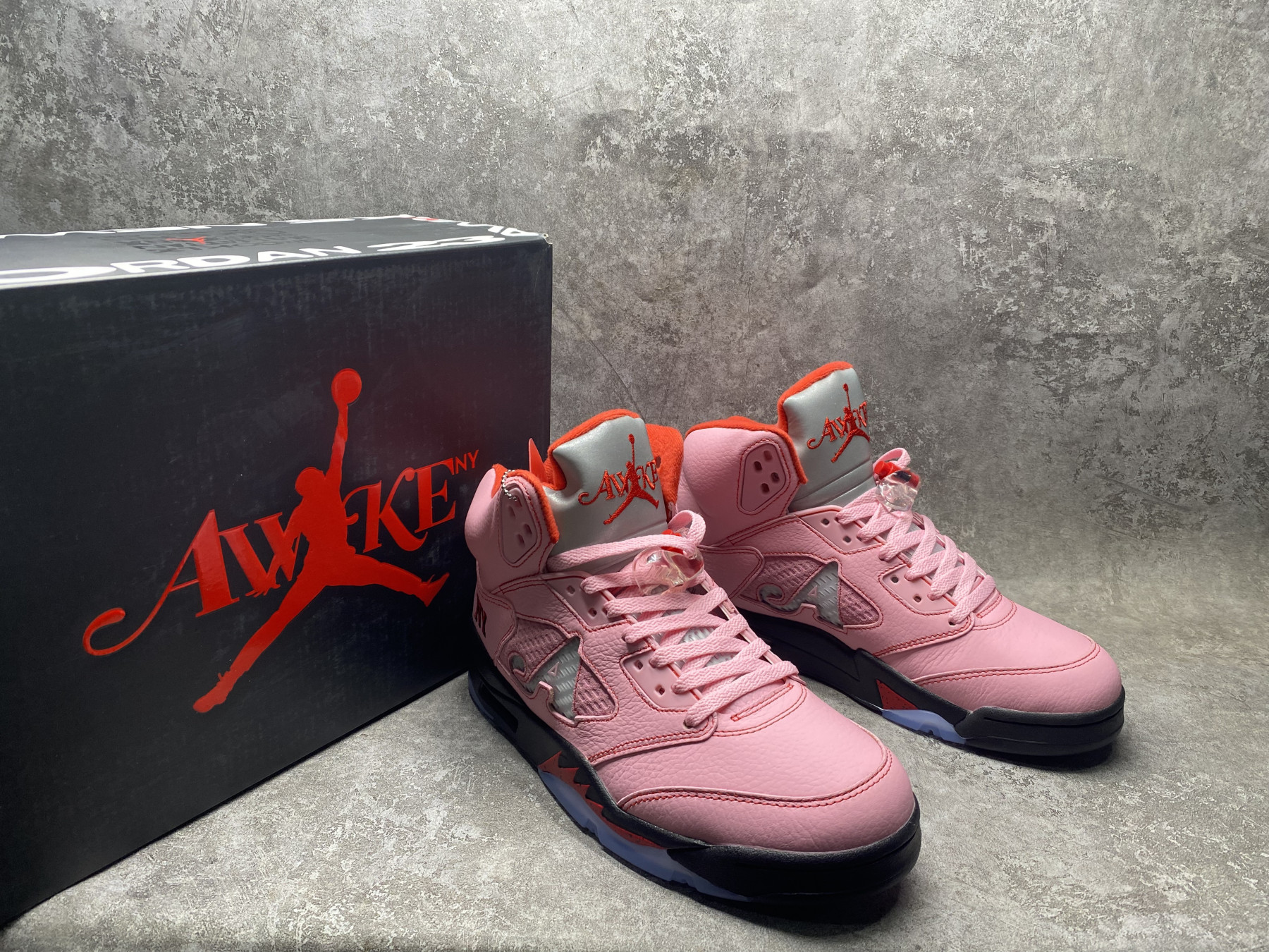 UA Jordan 5 Retro Awake NY Arctic Pink