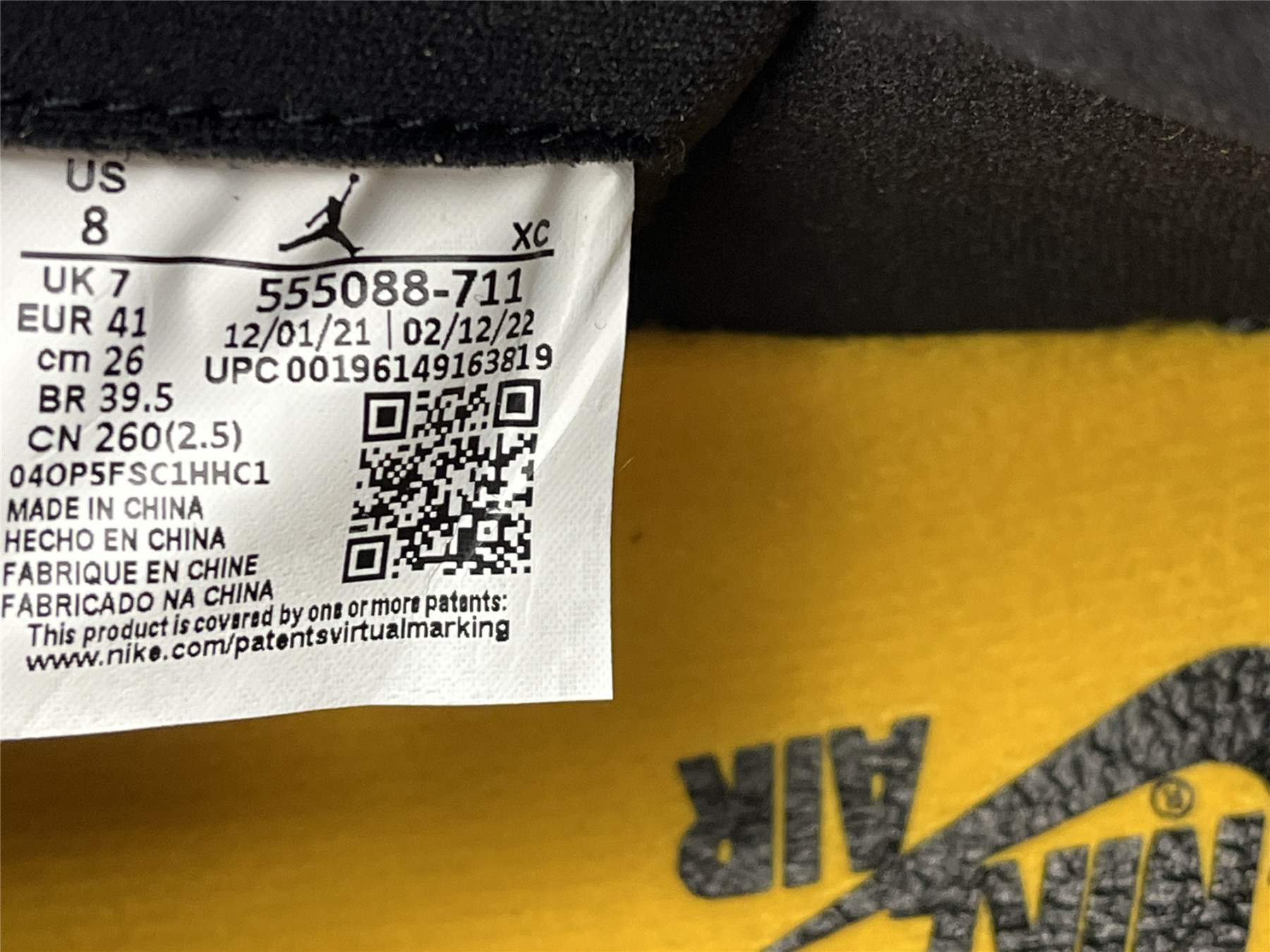 UA AIR JORDAN 1 RETRO HIGH OG 