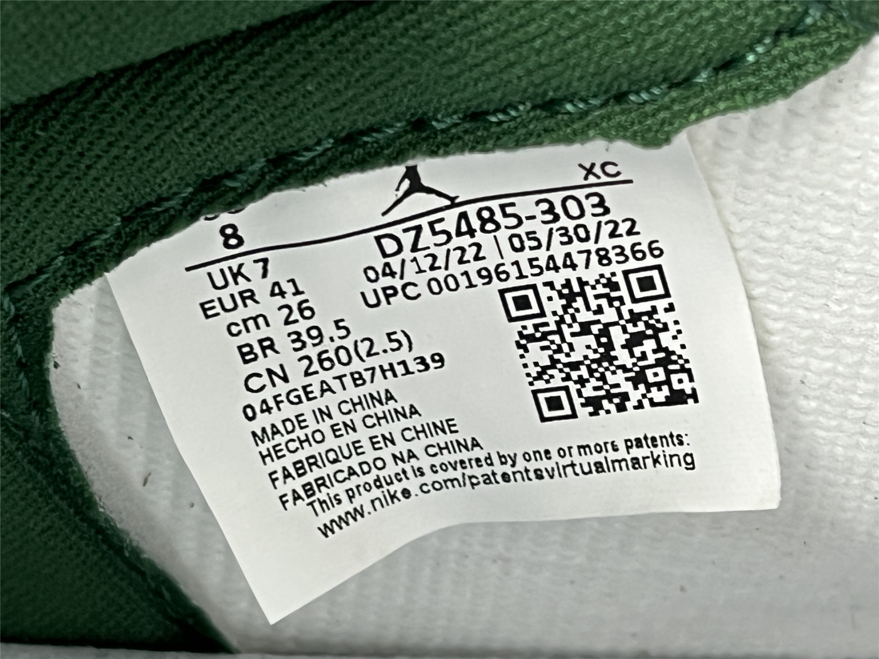 UA AIR JORDAN 1 RETRO HIGH OG 