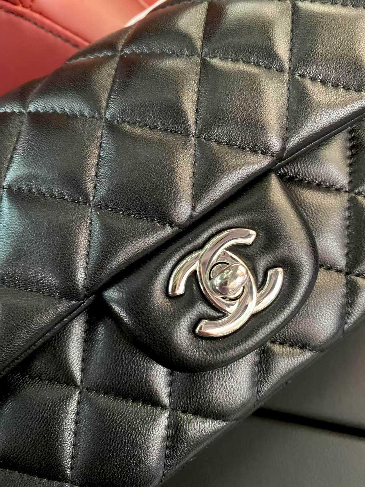 Ch**el Mini Flap Bag Black 12x20x6cm