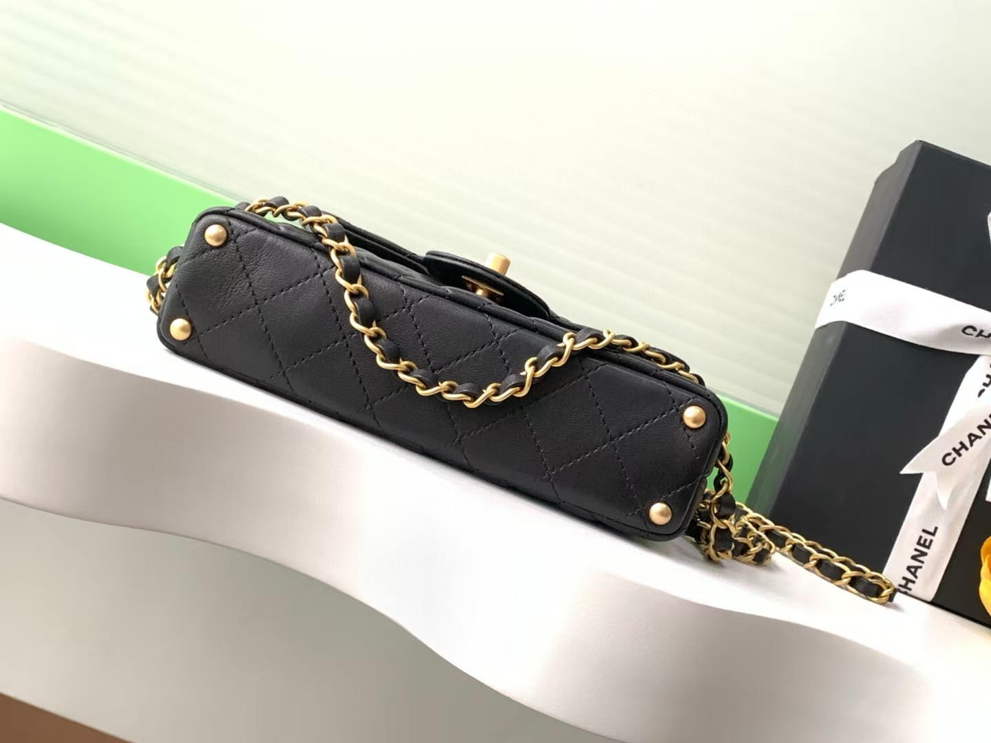 Ch**el Flap Handle Bag 14x20x6cm