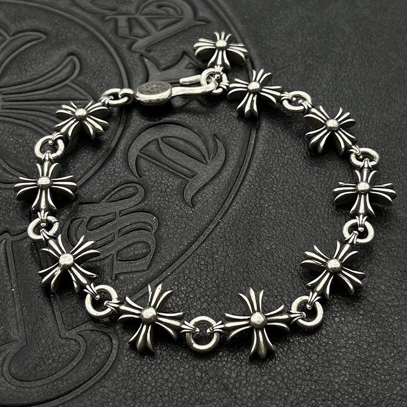 Ch*0me He**ts Cross Bracelet