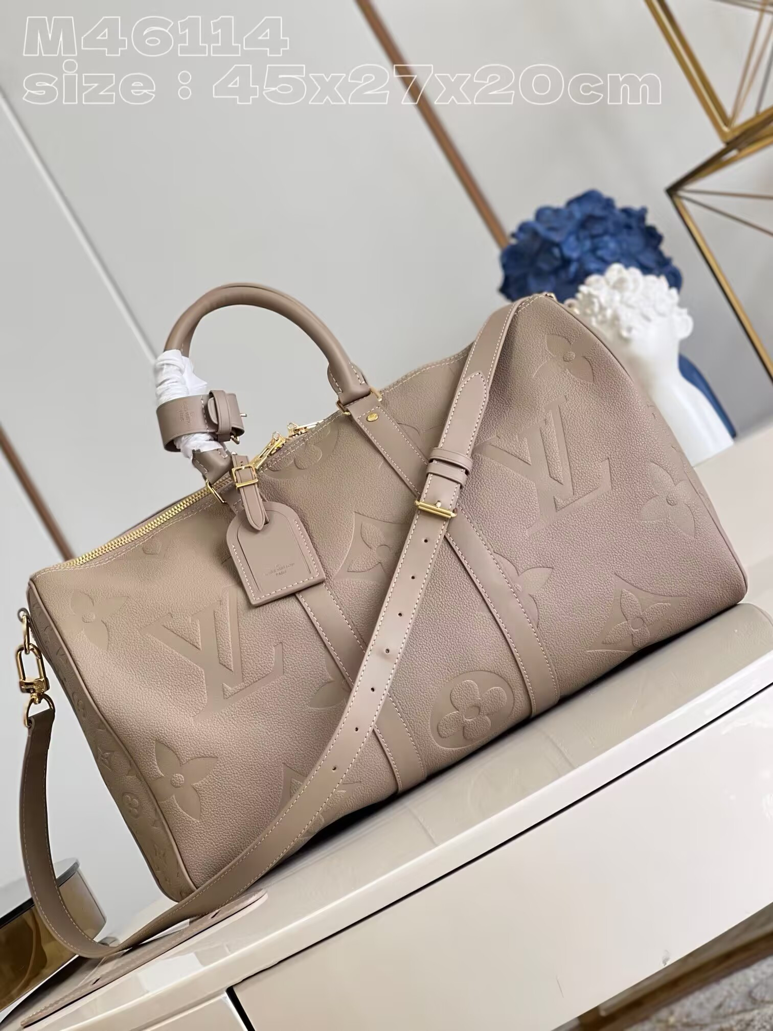 LV KEEPALL BANDOULIÈRE 45 Travel Bag M46114 27x20x45cm