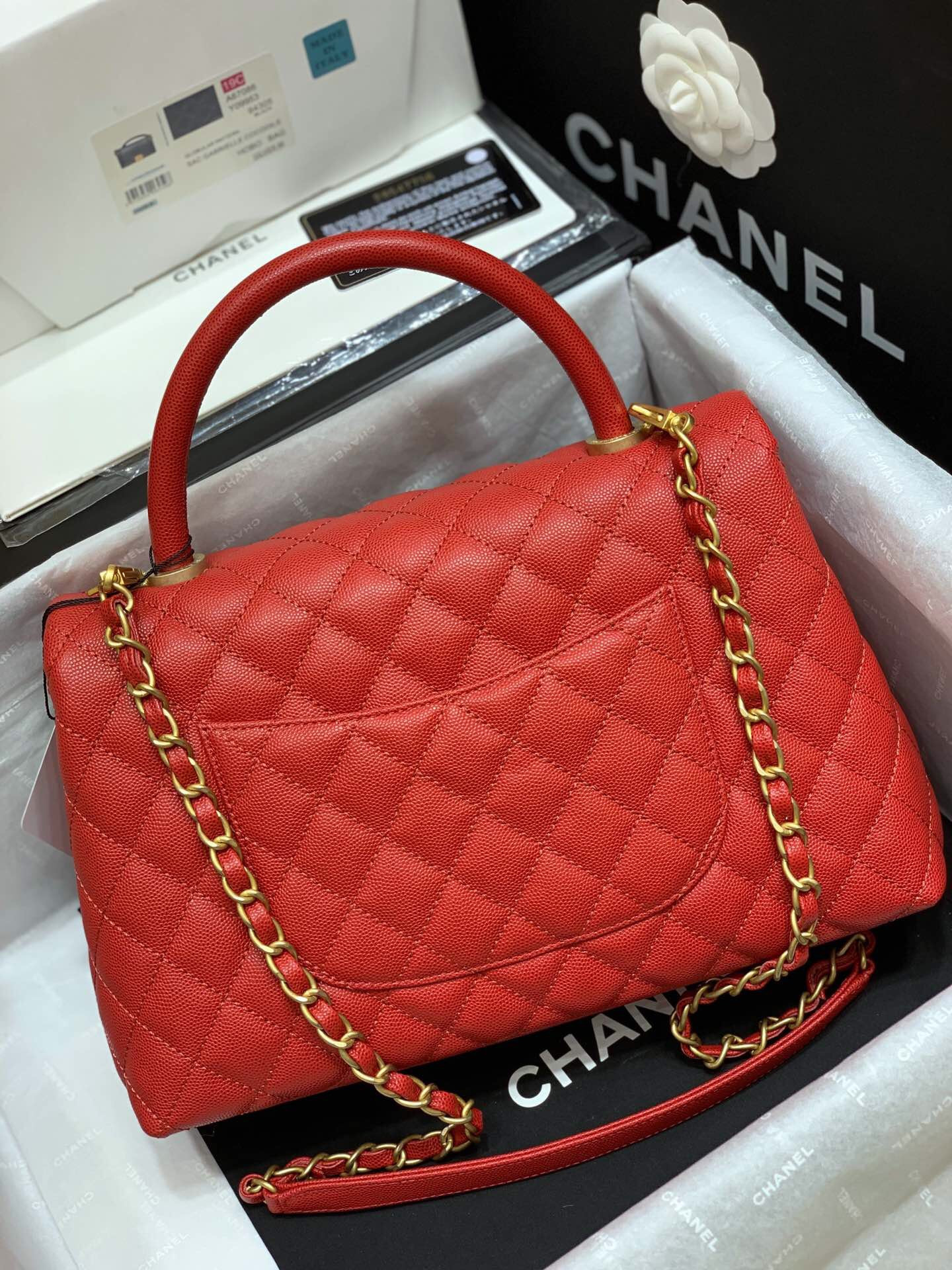 Ch**el COCO Handle bag medium 28cm