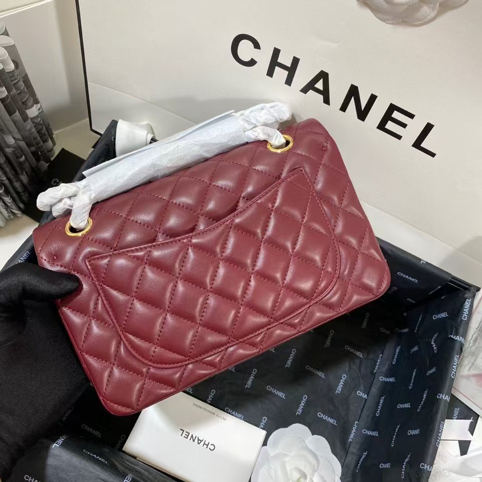 Ch**el SMALL CLASSIC HANDBAG Gold Metal 14.5×23×6cm