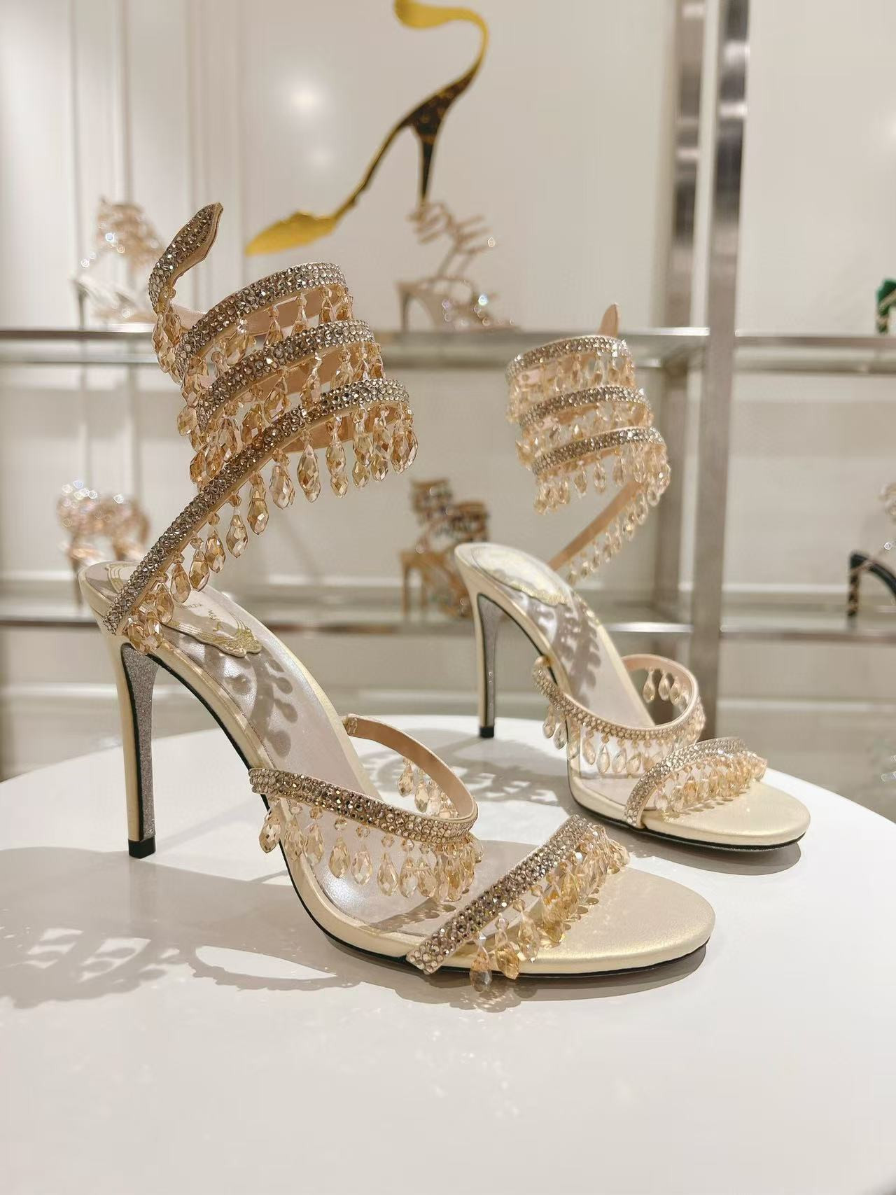 UA RENÉ CAOVILLA CHANDELIER SANDAL 95mm