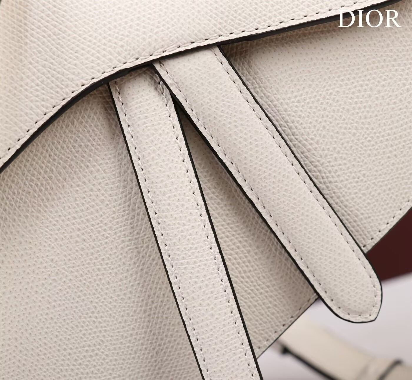 D10r MINI SADDLE BAG WITH STRAP Grained Calfskin 19 x 16 x 5 cm