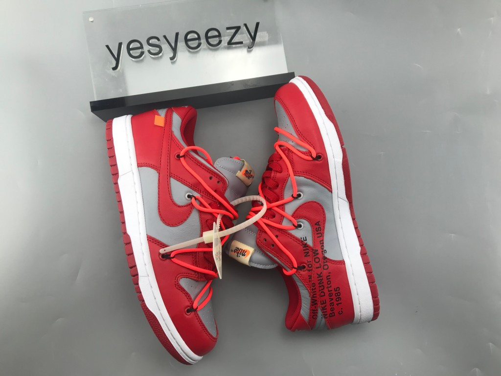 UA NIKE OFF-WHITE X DUNK LOW "UNIVERSITY RED"