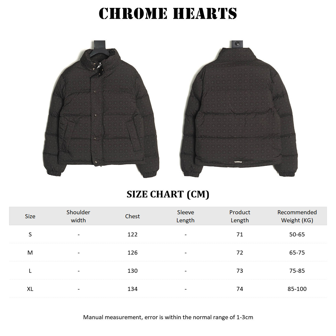 Ch*0me He**ts Short Puffer jacket