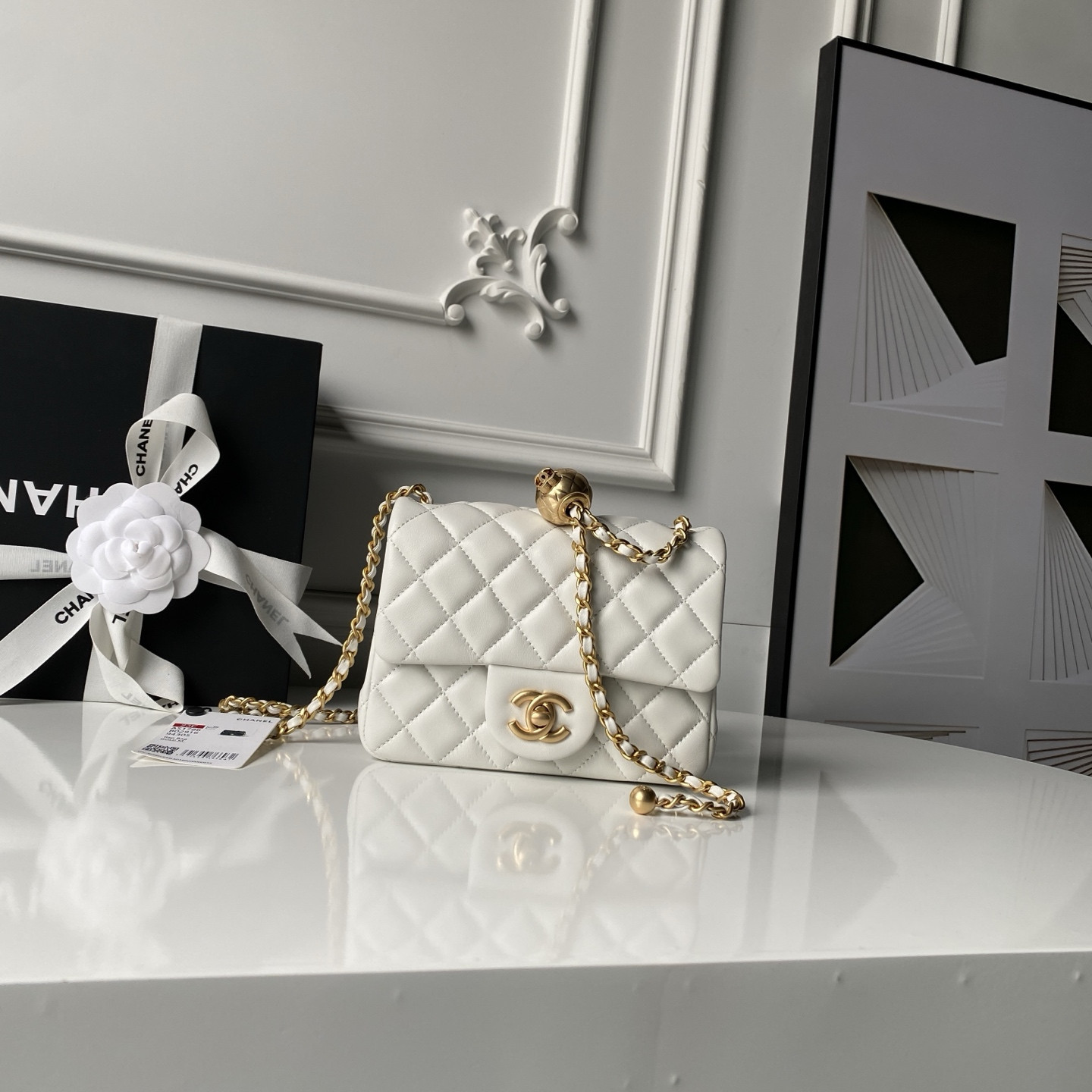 Ch**el MINI FLAP BAG 13.5x17x8cm