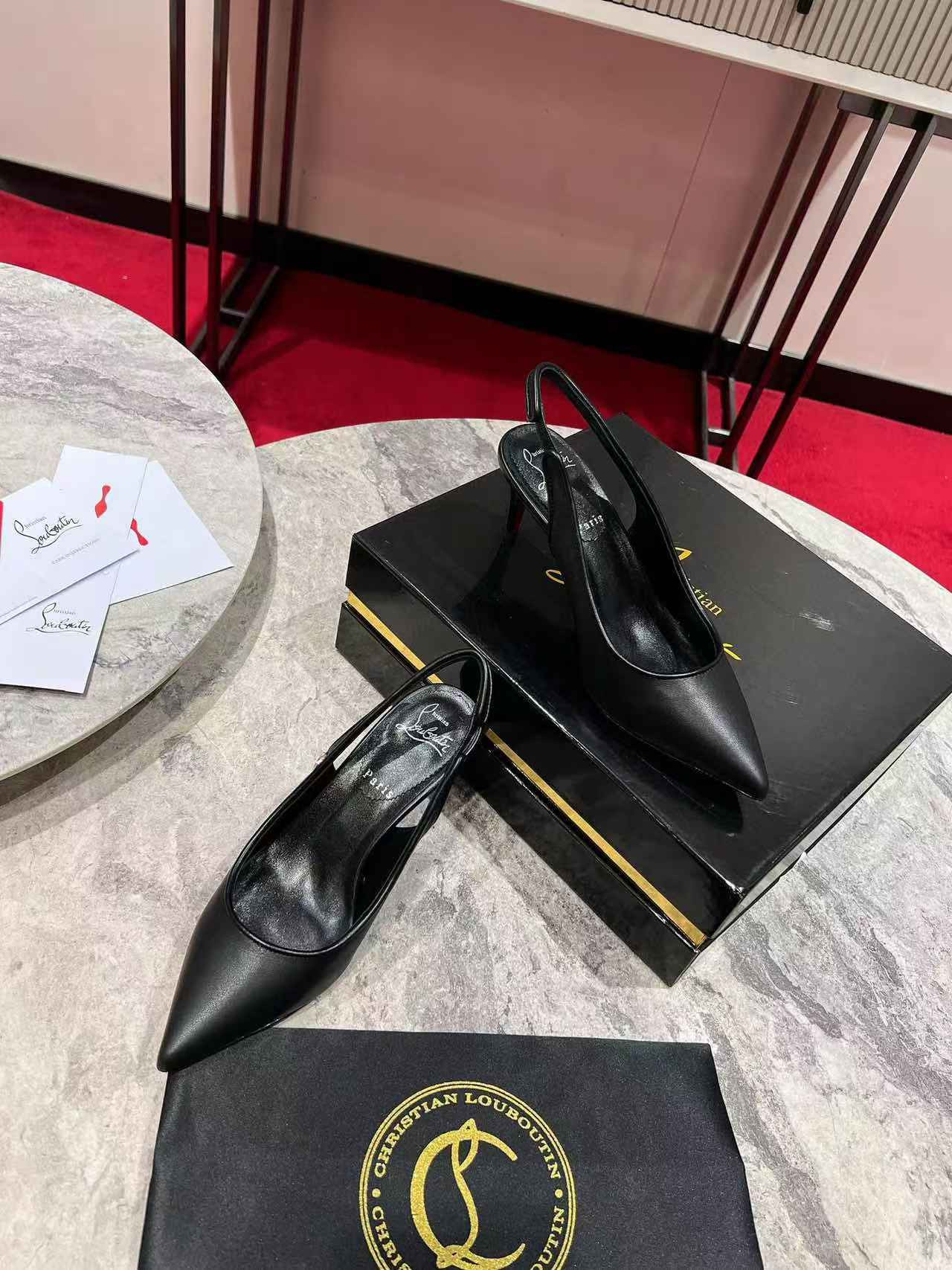 UA Chr1st1an Louboutin Sporty Kate Sling 65mm