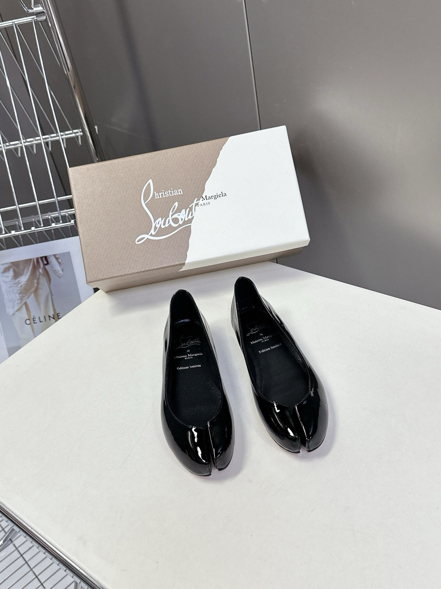 UA Chr1st1an Louboutin Marlougiela Ballerinas Patent calf leather