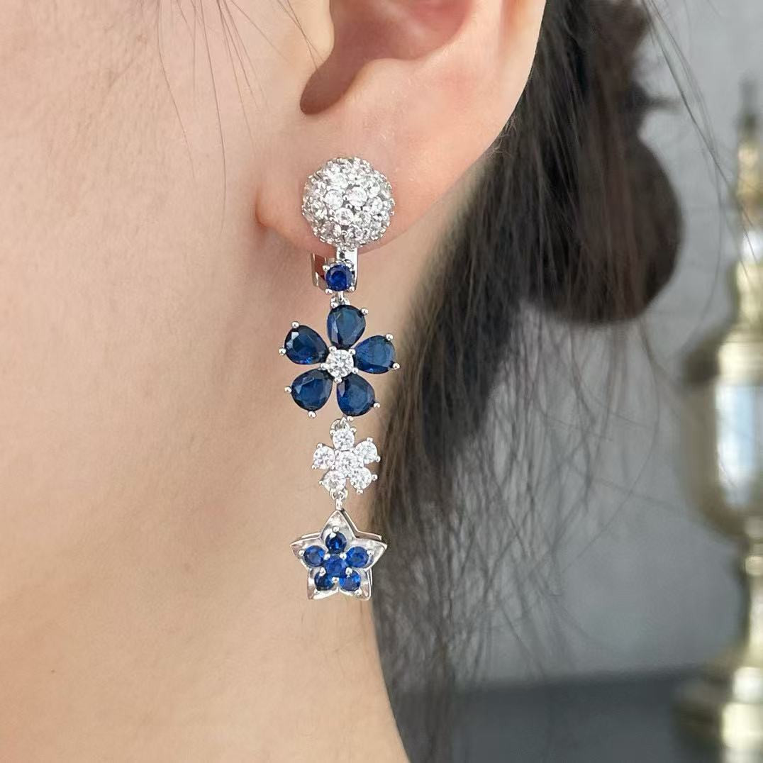 V*n Cl**f & Arpels Colored Floral Earrings
