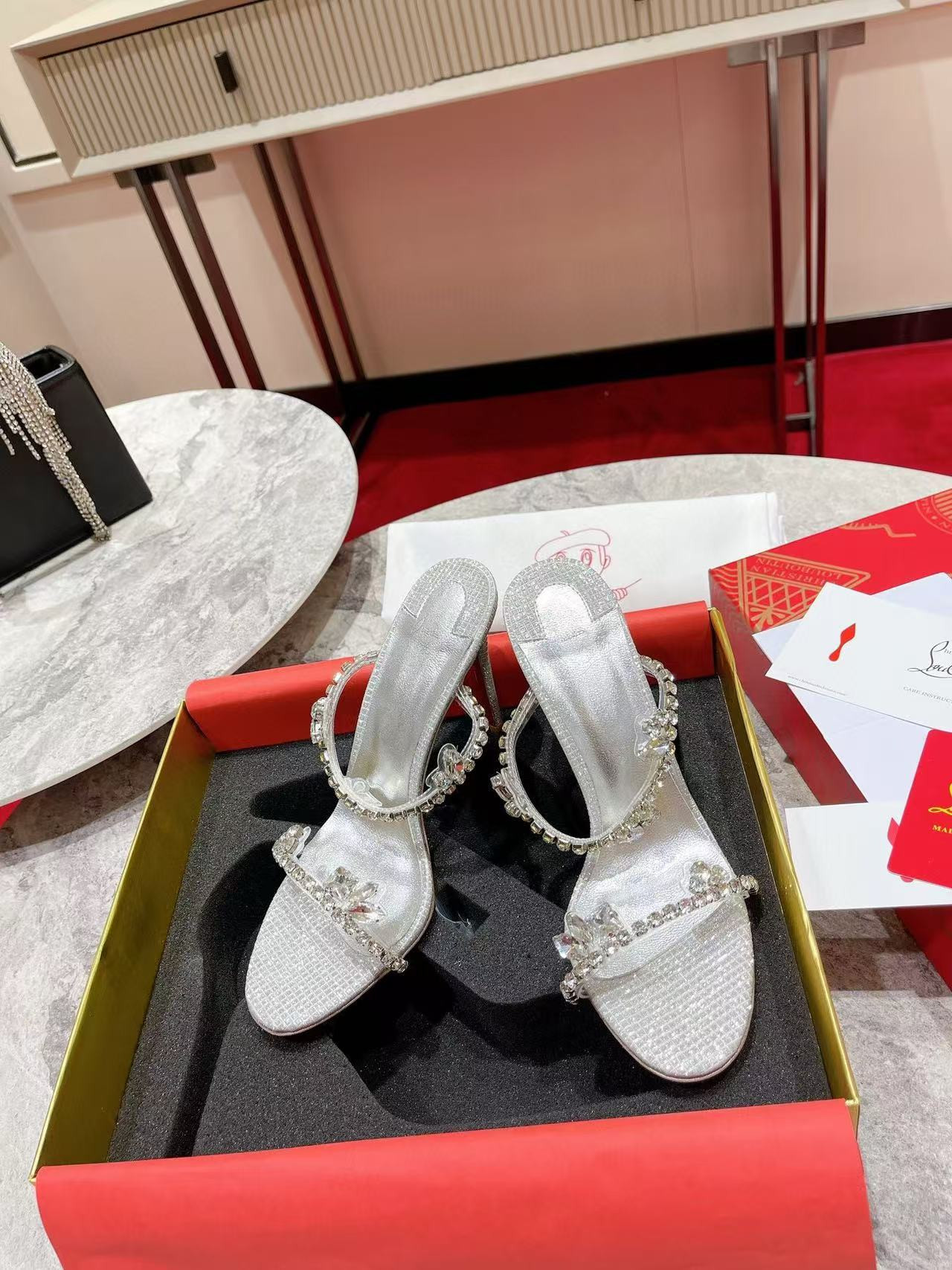 UA Chr1st1an Louboutin Just Queen 100 Heel Height crystal-embellished