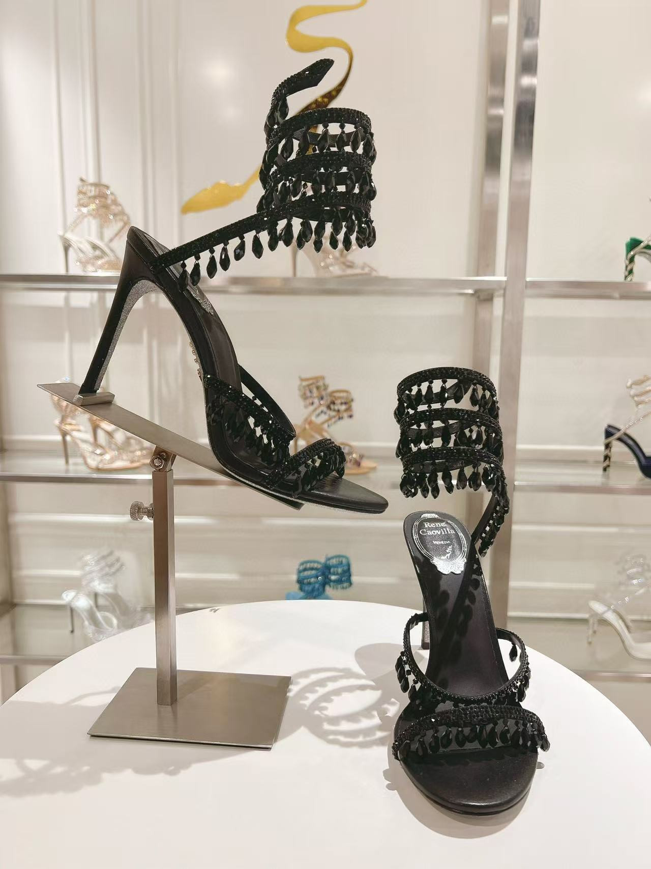UA RENÉ CAOVILLA CHANDELIER SANDAL 95mm