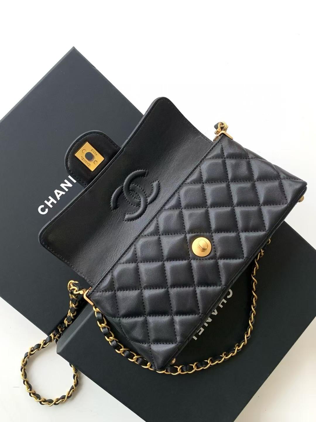 Ch**el Mini Flap Top Handle Bag 12x22x6cm