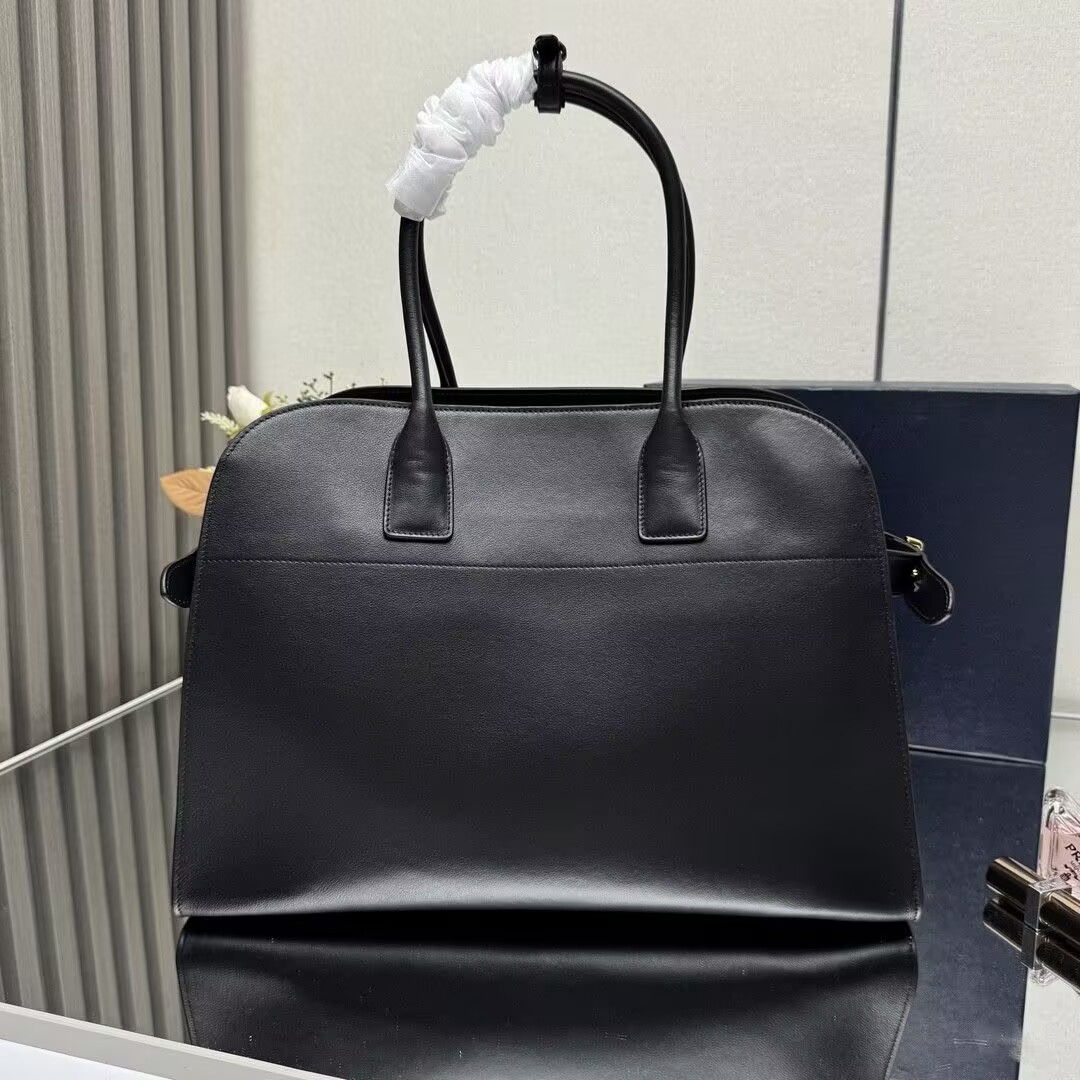 Pra*a Large Leather Tote Bag Without Box 24.5x38x18cm