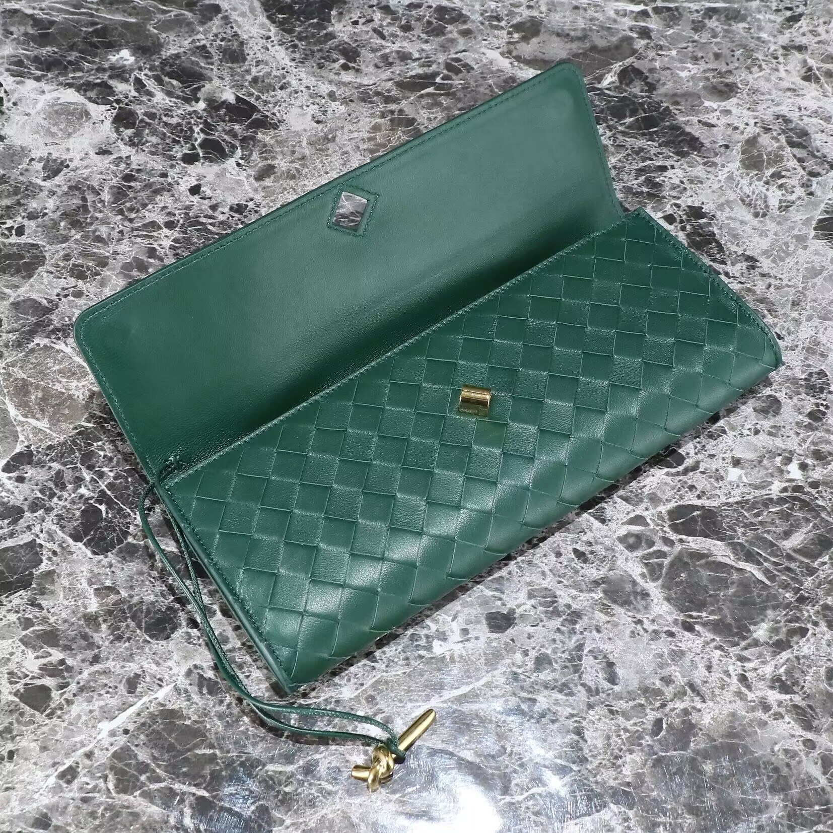 B0tt*ga Ven*ta Long Clutch Andiamo With Handle Fondant 31x13x3cm