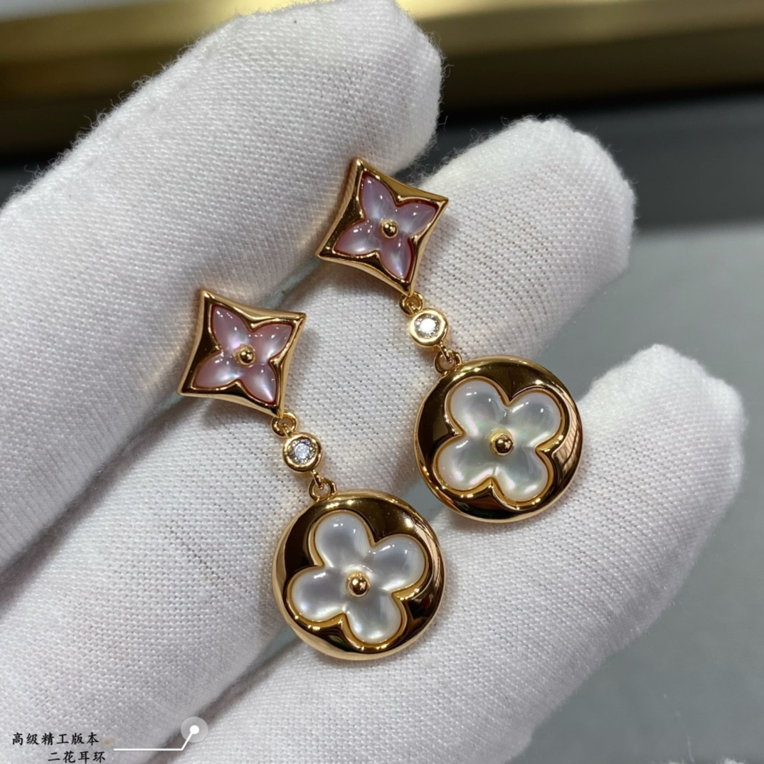 L0vis Vvtt0n Two-Flower Stud Earrings